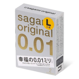 Презервативы полиуретановые "Sagami Original 0,01 L-Size" 2шт